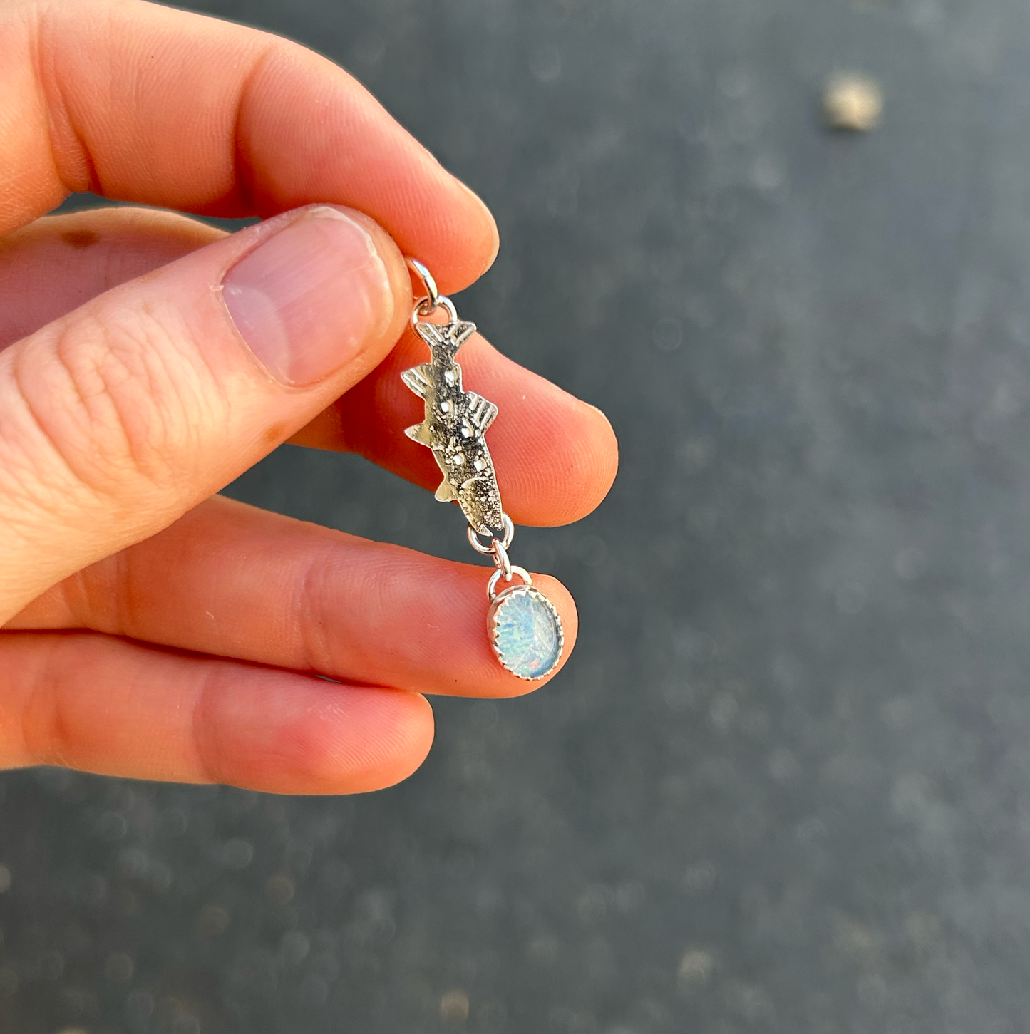 Tear- Drop Trout Pendant