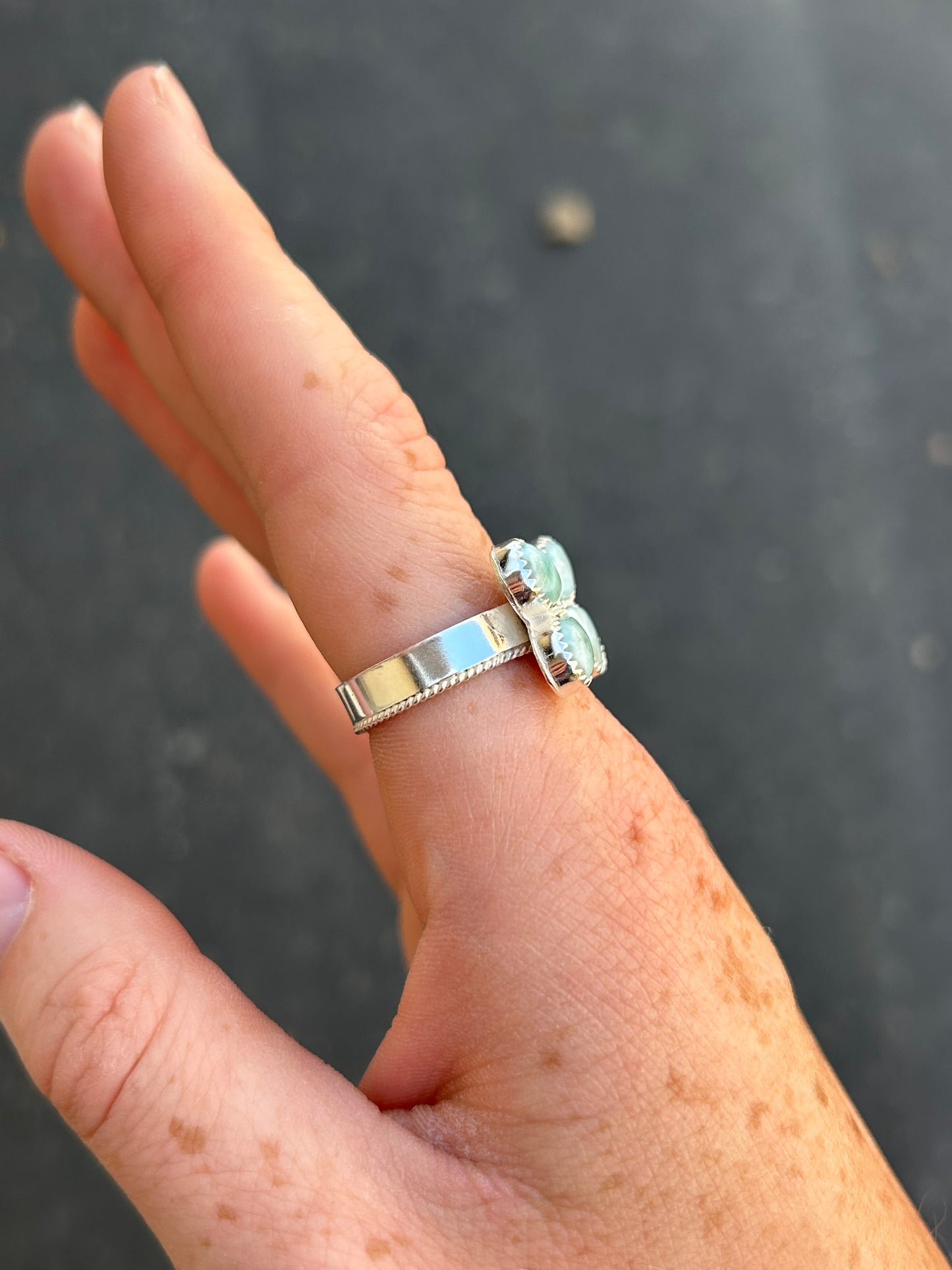 Larimar Butterfly Ring