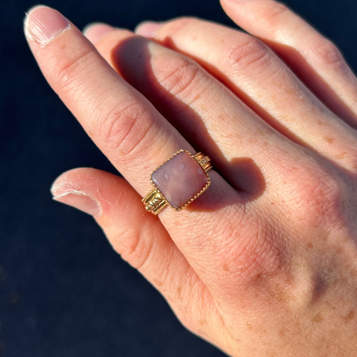 Gobi Agate Ring in Gold Size 8
