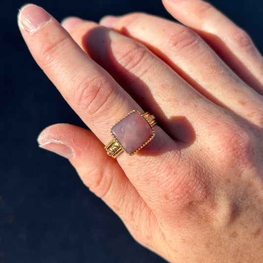 Gobi Agate Ring in Gold Size 8