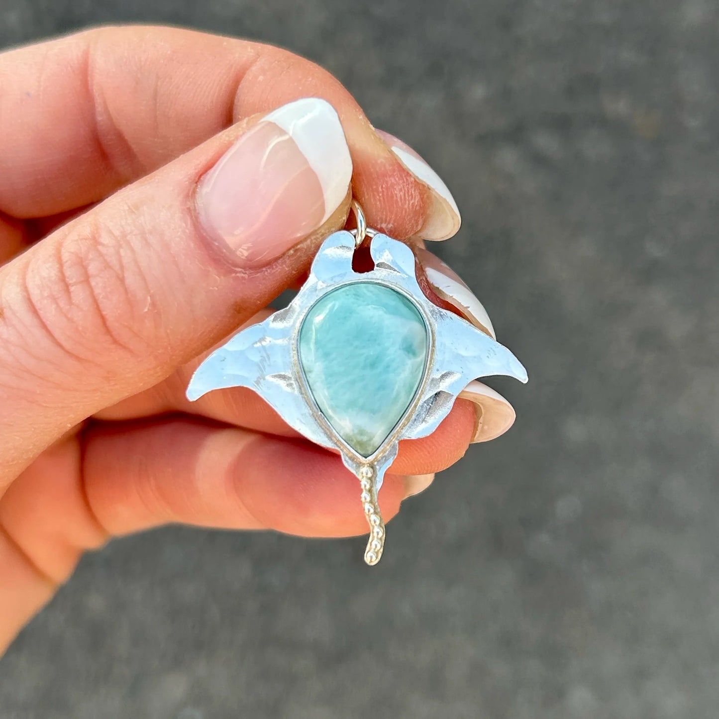 Larimar Manta Ray Pendant