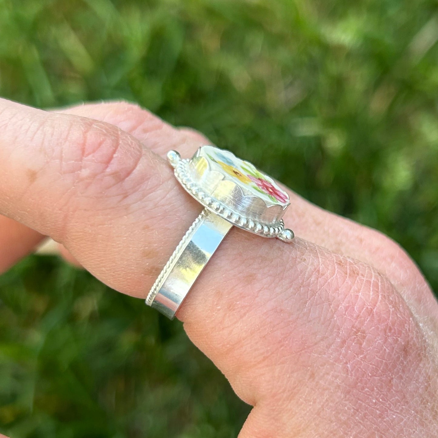 Colorful Floral Ring Any Size