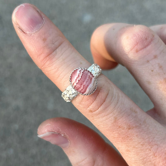 Rhodochrosite Flower Band Ang Size