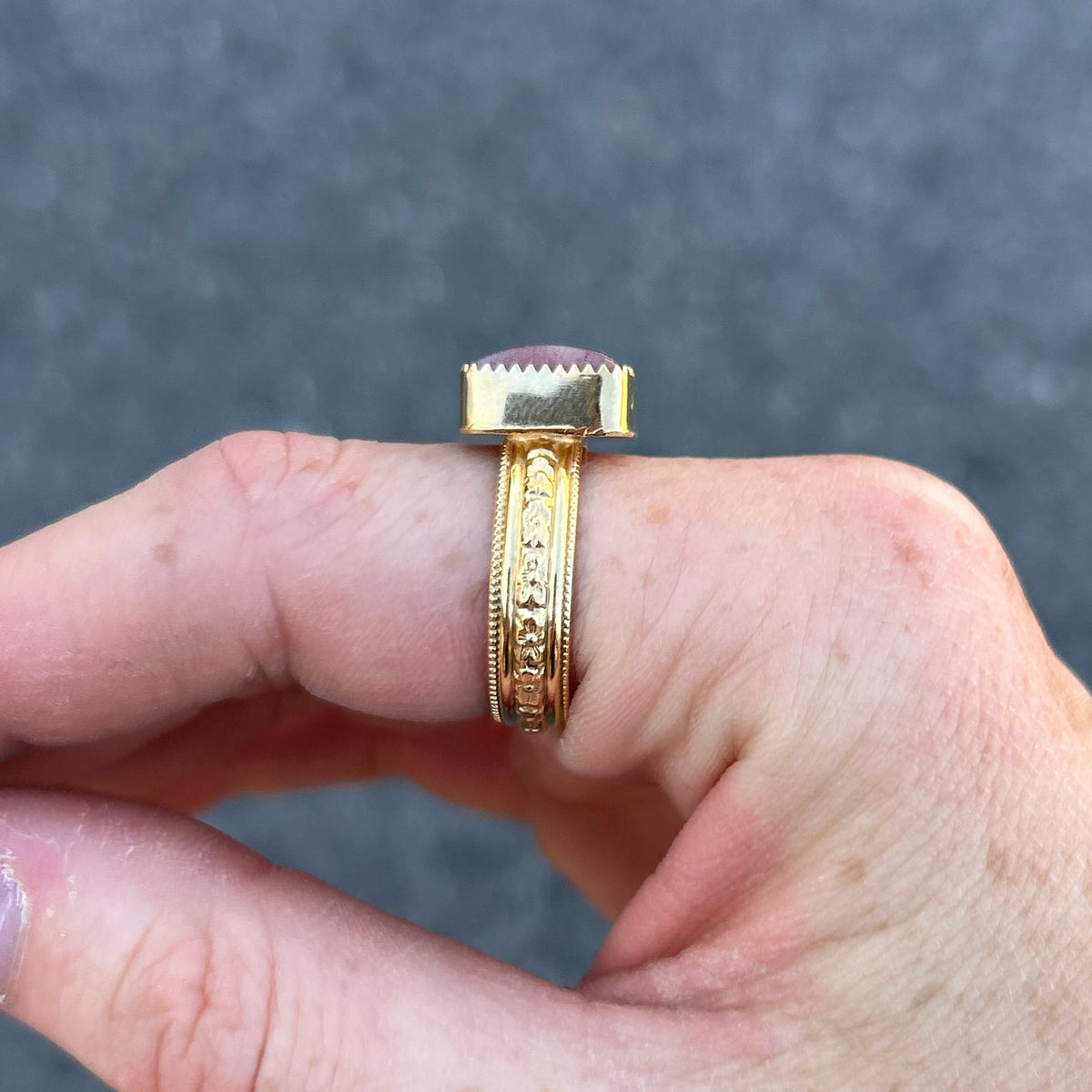 Gobi Agate Ring in Gold Size 8