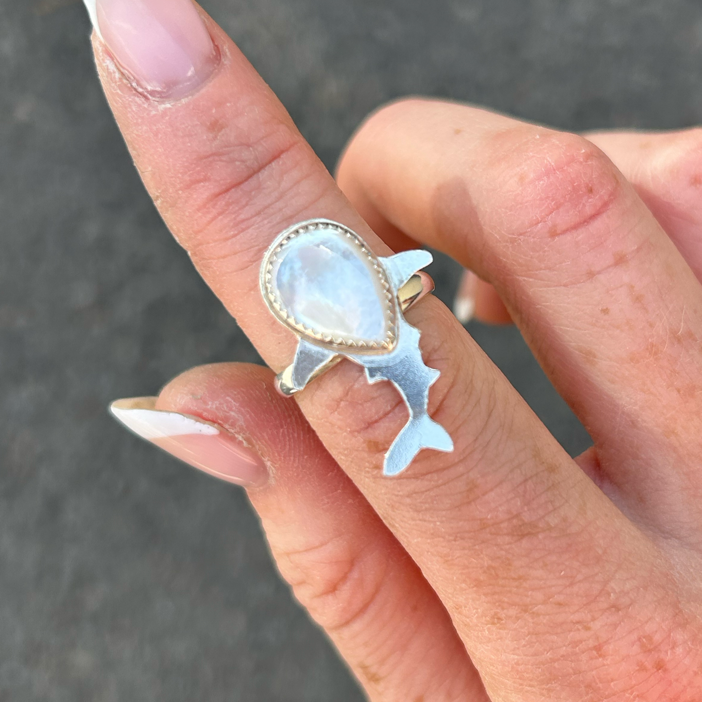 Pearl Whale Shark Ring