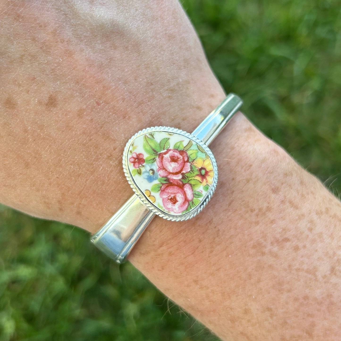 Vintage Bouquet Cuff Bracelet