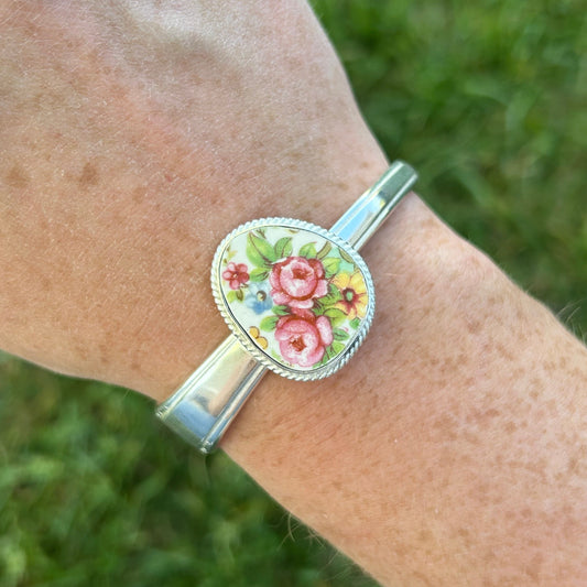 Vintage Bouquet Cuff Bracelet