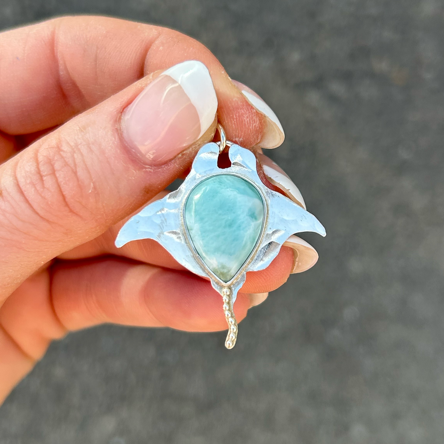 Larimar Manta Ray Pendant