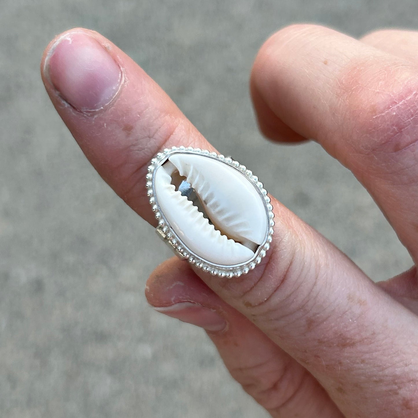 Cowrie Shell Ring Any Size