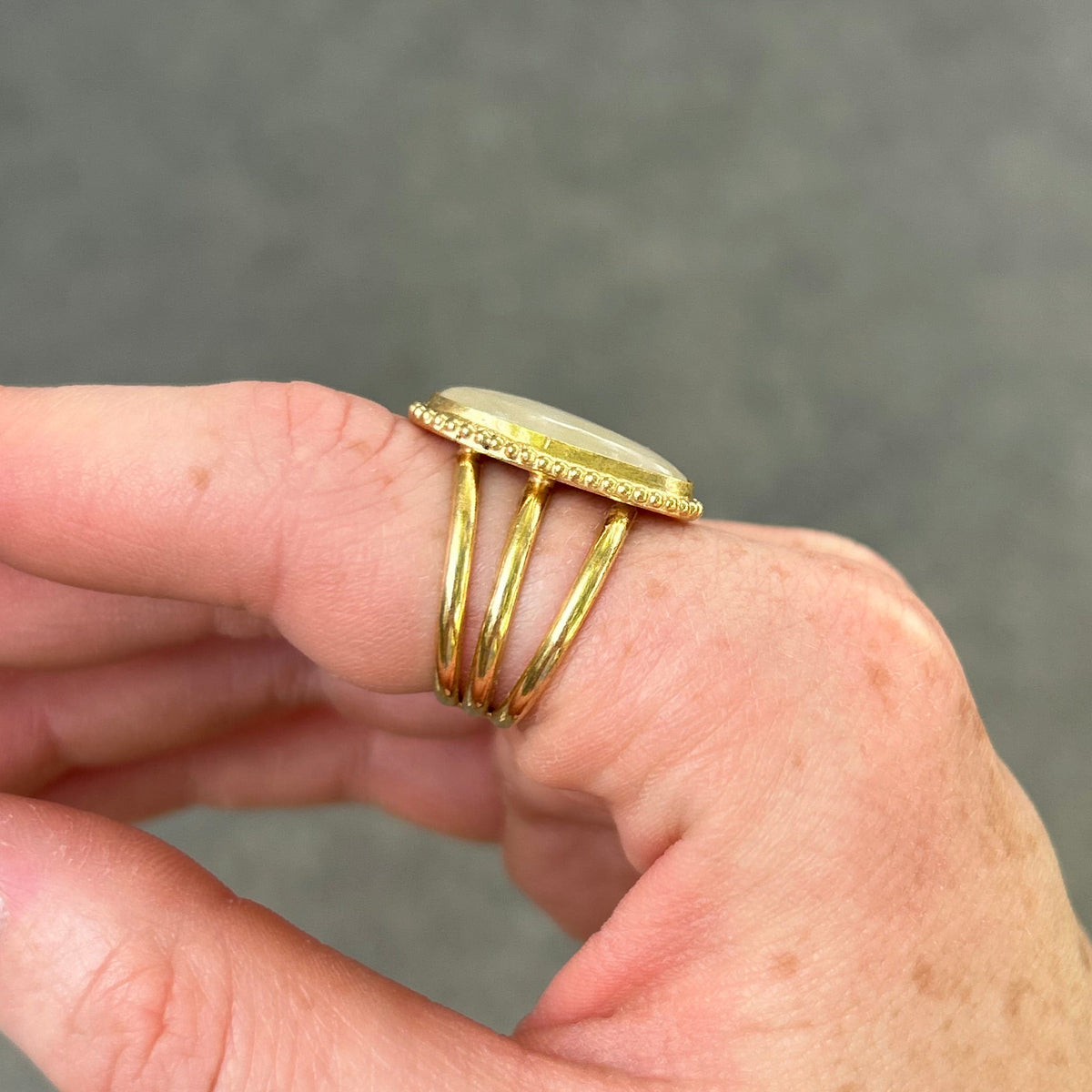 Moonstone in Gold Size 7.5