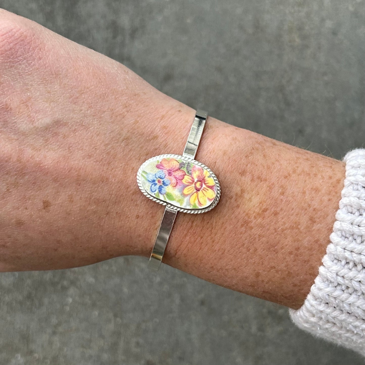 Faith’s Floral Cuff Bracelet