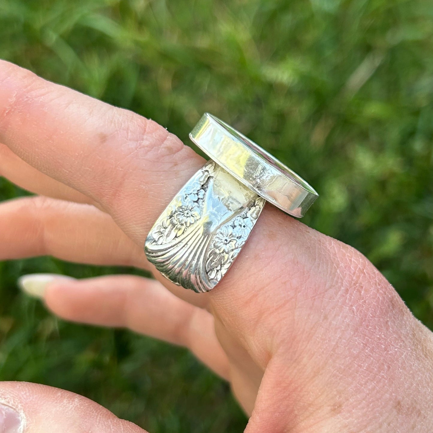 Vintage Bouquet Spoon Ring Any Size