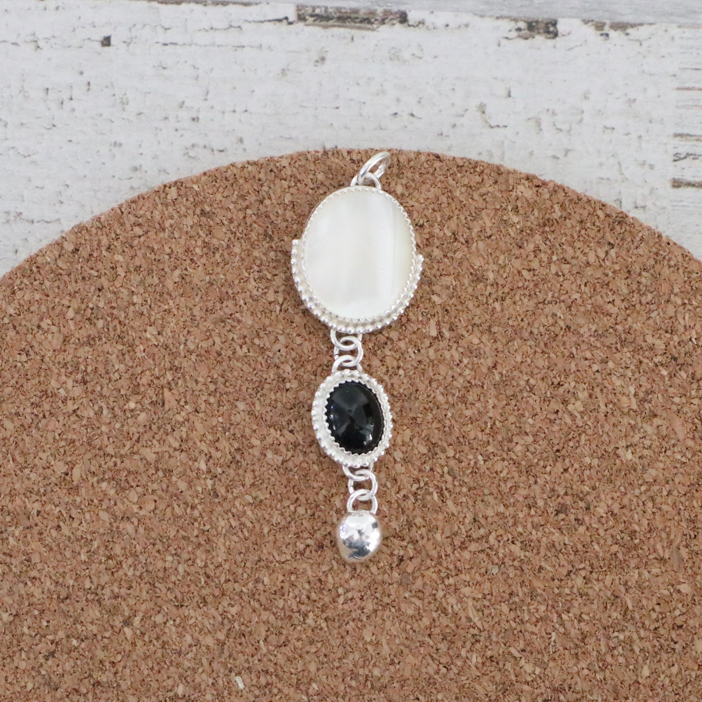 Pearl Onyx Triple Pendant