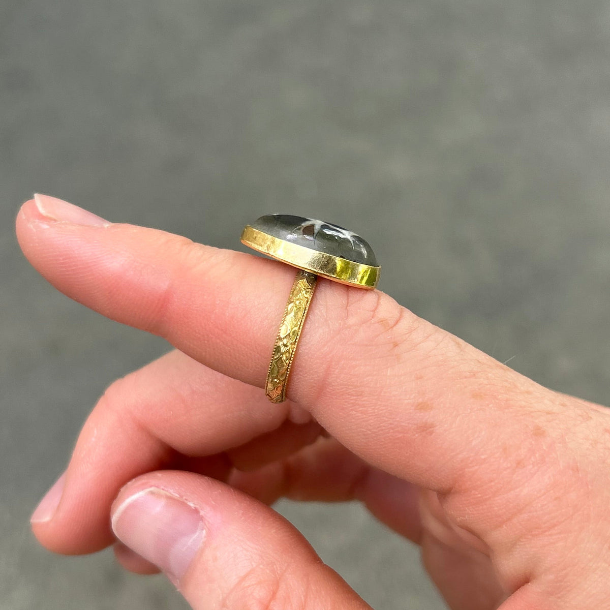 Septarian Ring in Gold Size 6