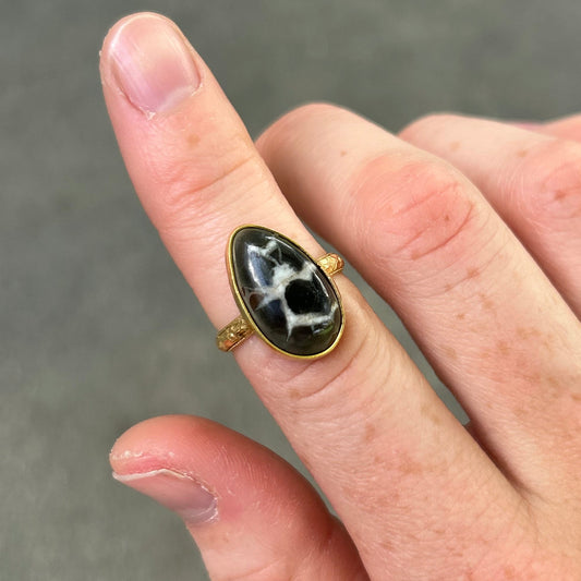 Septarian Ring in Gold Size 6