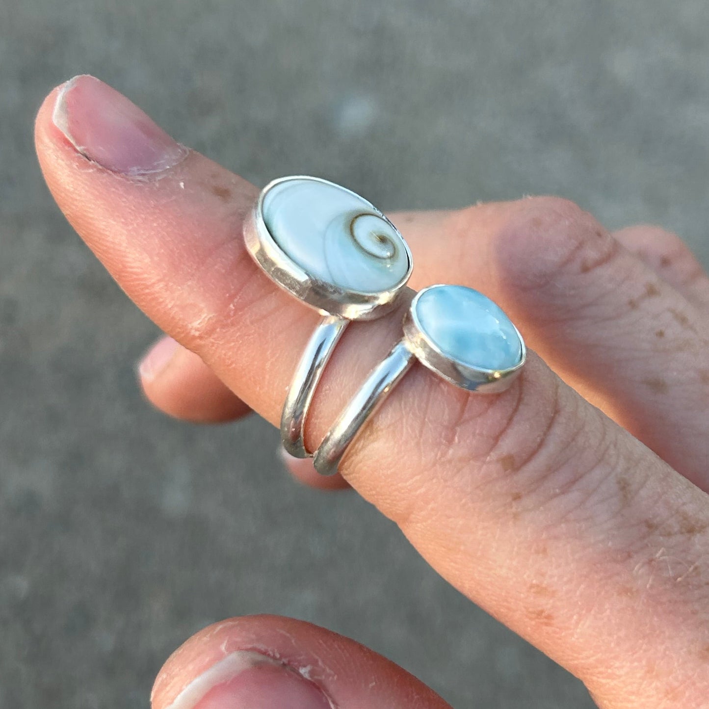 Cat’s Eye Larimar Ring Any Size