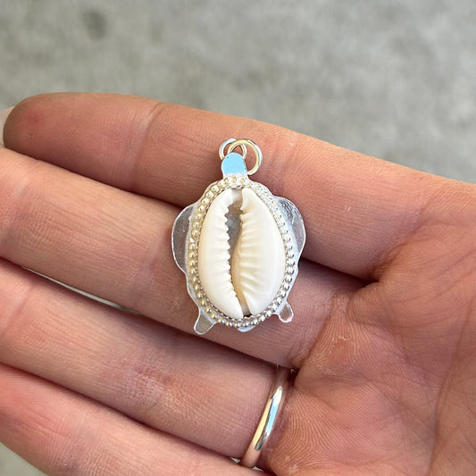 Cowrie Turtle Pendant