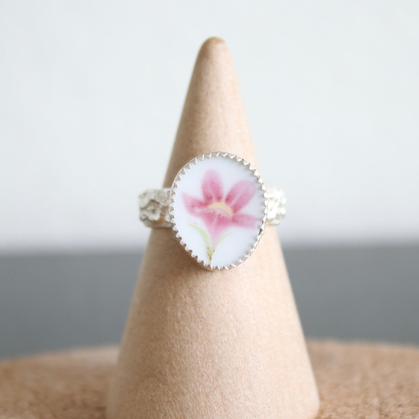Pink Lilly Ring Any Size