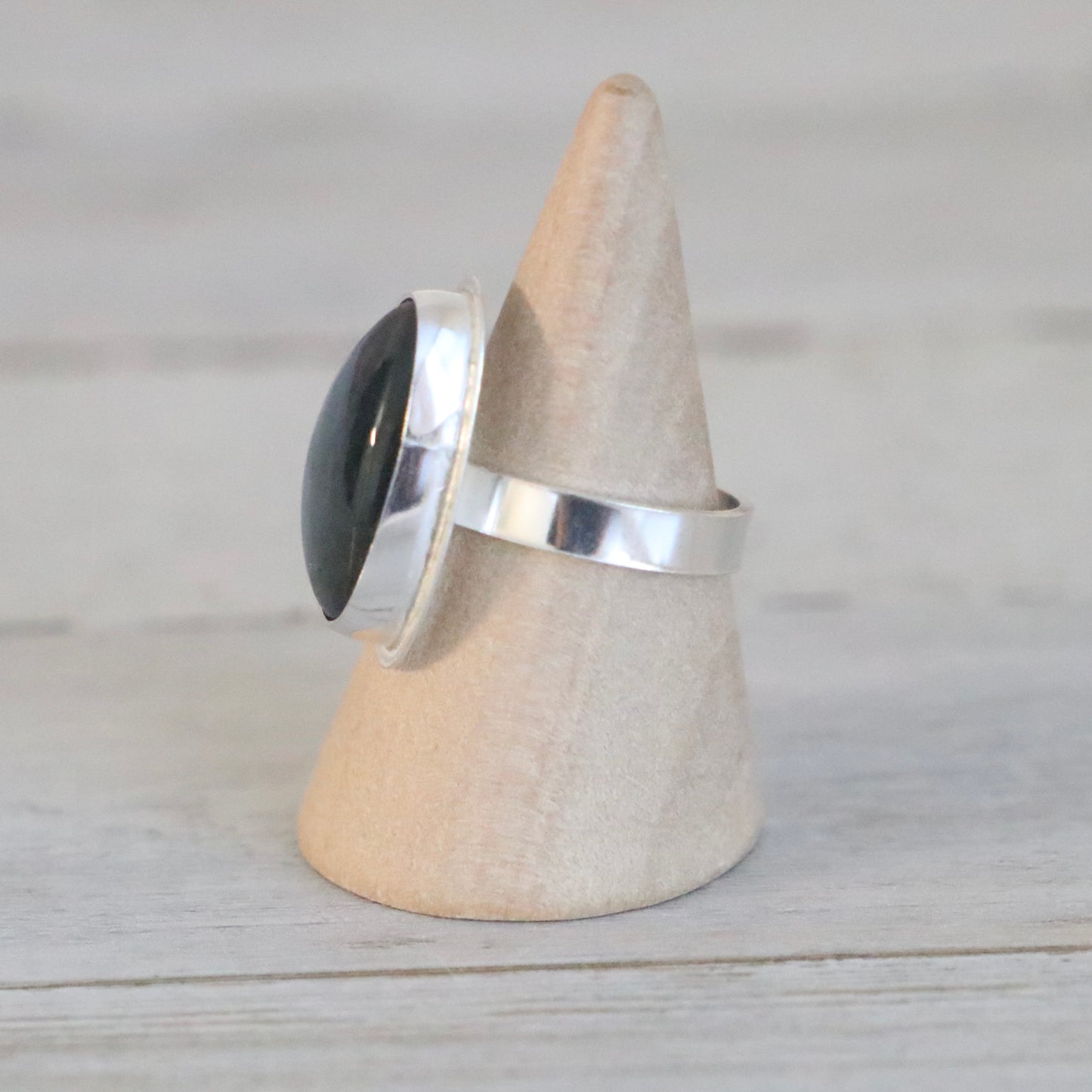 Labradorite Triangle Ring Size 10