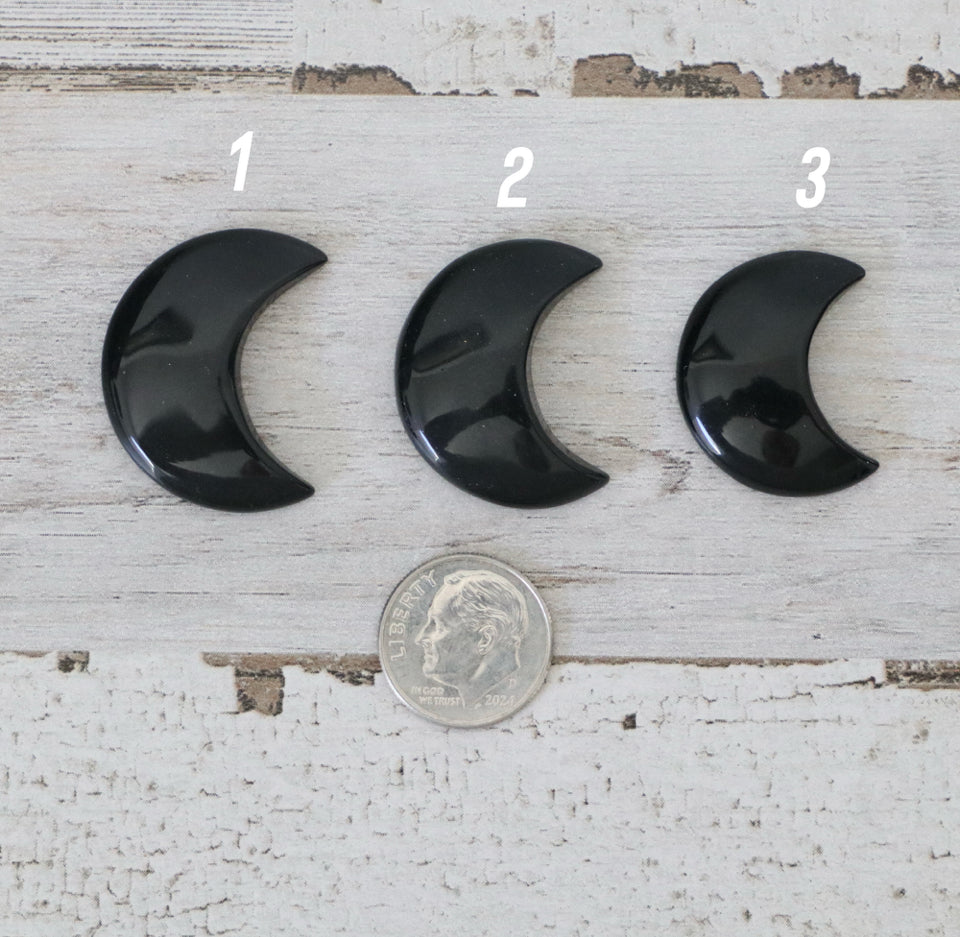 Black Onyx Crescent Moon Customs